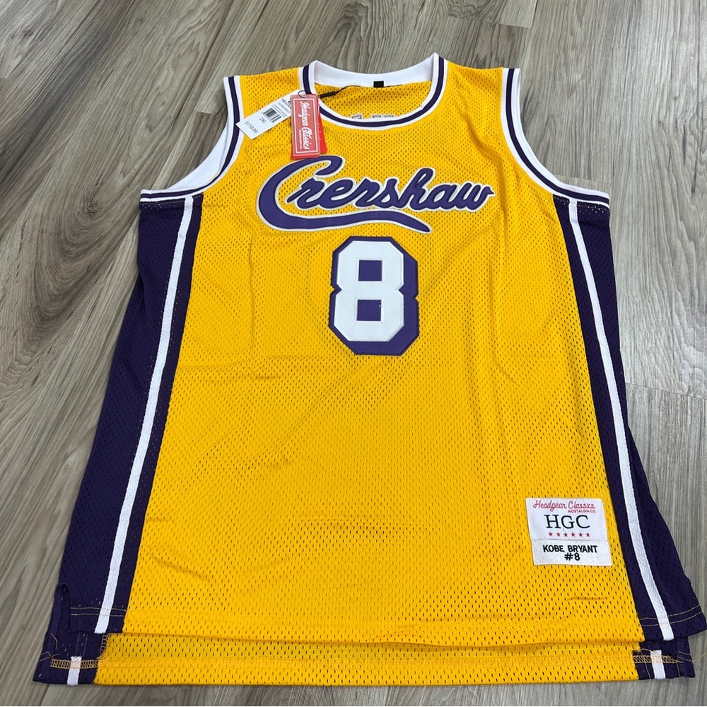 Headgear Classics #8 Kobe Bryant Crenshaw Jersey Lakers Colorway $110 NWT